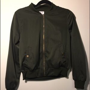 Olive Green Bomber Jacket